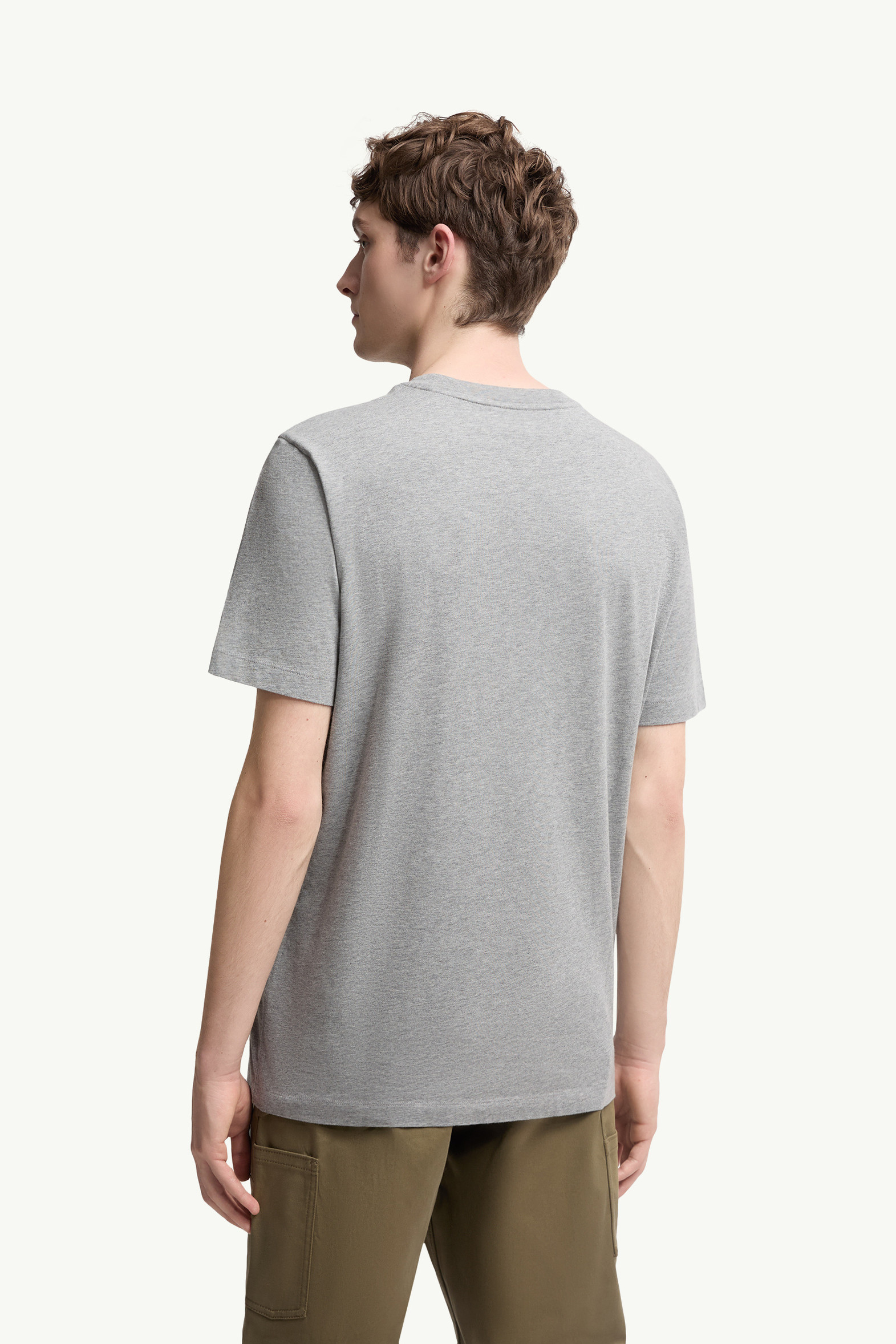 T-shirts en coton à logo (lot de 3) Hommes Blanc & Noir & Gris Moncler 5